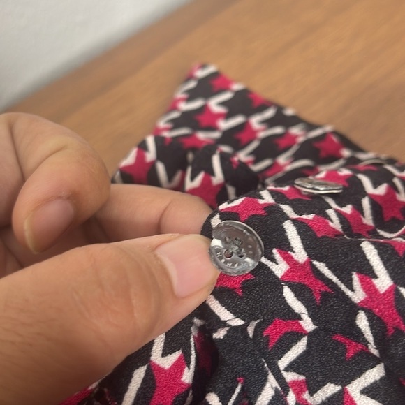 EQUIPMENT FEMME - LUIS BLOUSE STAR in red black white long sleeve + Tie Size SP - Picture 9 of 9